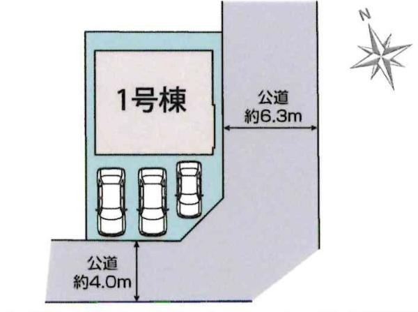 豊田市青木町2丁目　全1棟・1号棟の区画図
