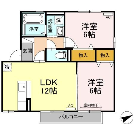 【間取り】 | Cozy House　B棟 