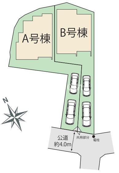 足立区青井6丁目新築分譲住宅の区画図|区画図
