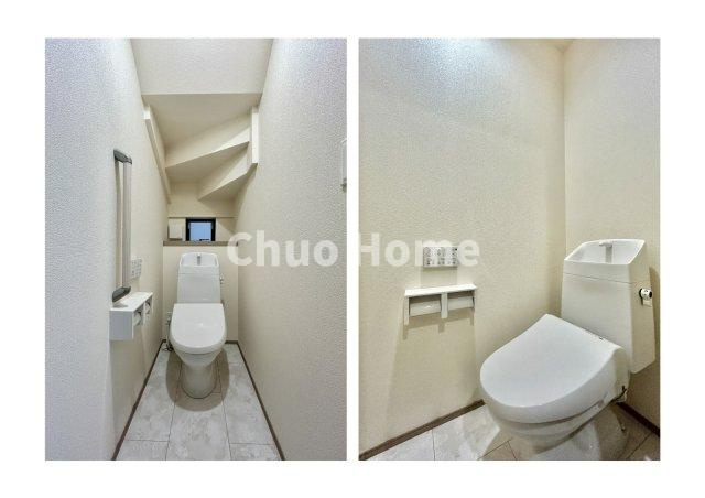 足立区青井6丁目新築分譲住宅のトイレ|【トイレ×2】温水洗浄便座機能付きトイレ。温水洗浄便座は清潔にお使いいただくための大切なアイテムです。