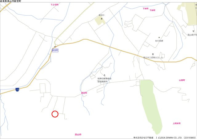 2026/4/30新規　土地　高山市新宮町　400万の地図