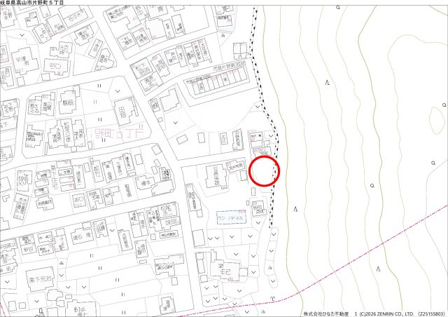 2026/4/29新規　土地　高山市片野町　100万の地図