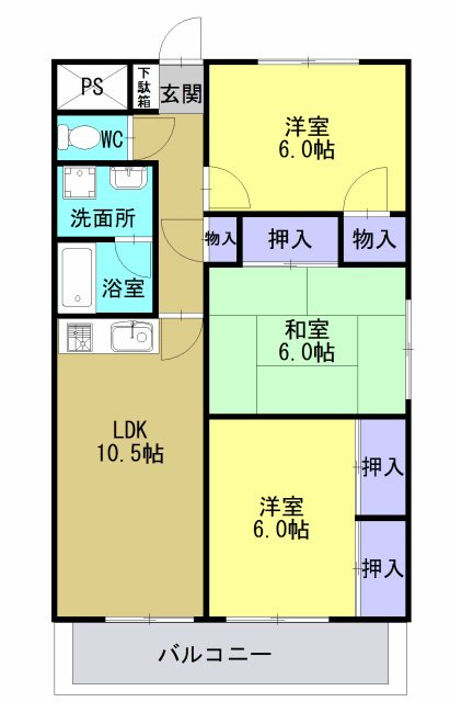 エトワール新地 の間取り