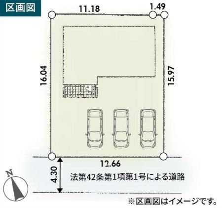 秦野市渋沢3丁目新築戸建て　第4-1号棟の区画図|区画図「秦野市渋沢3丁目新築戸建て　1号棟」