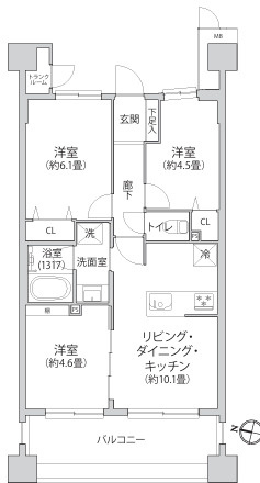 ライオンズプラザ西葛西の間取り