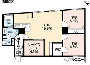 パークハイツ築地の間取り