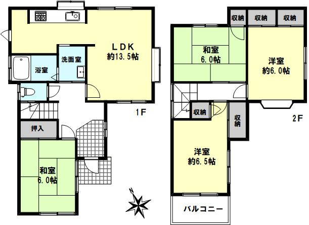 神戸市西区王塚台１丁目戸建の間取り