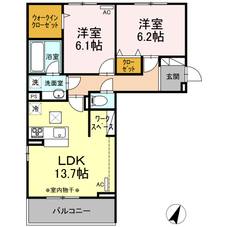 【間取り】 | エルタウン　Ｆ