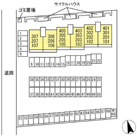 フジパレス新開の区画図