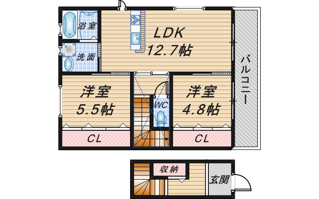 GREEN GARDEN WESTの間取り