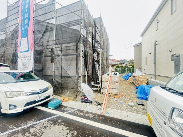 新築　前橋市北代田町第10-2期　クレイドルガーデン　7号棟の前面道路含む現地写真|現地写真　北側接道幅員約ｍ
