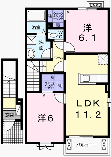 サンリット福崎Ⅱの間取り