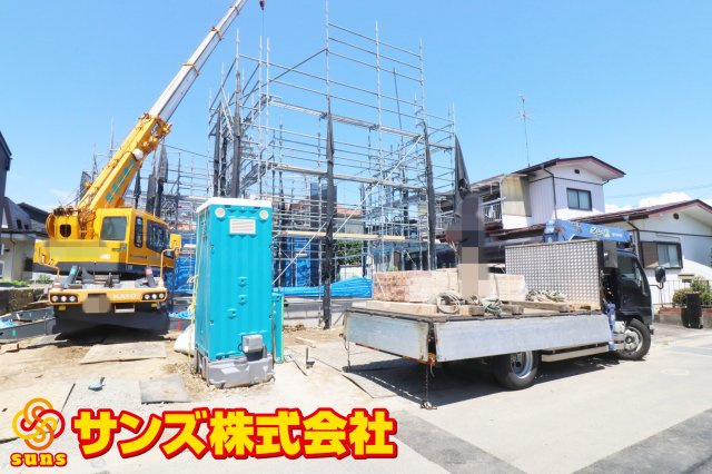 郡山市大槻町字針生金畑　　　  ２号棟　　　柴宮小学校、郡山第１中学区　の前面道路含む現地写真|南東側から見た外観♪