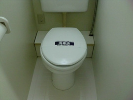 落ち着いた色調のトイレです