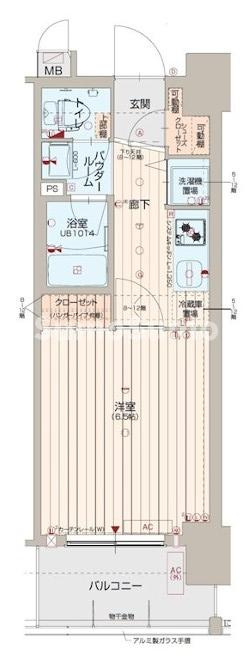 アスヴェル阿波座BLUE EARTHの間取り