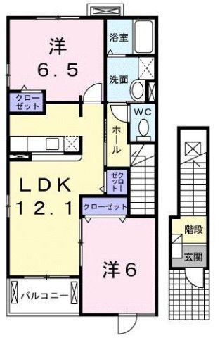 フォーリスト　クスジⅠの間取り