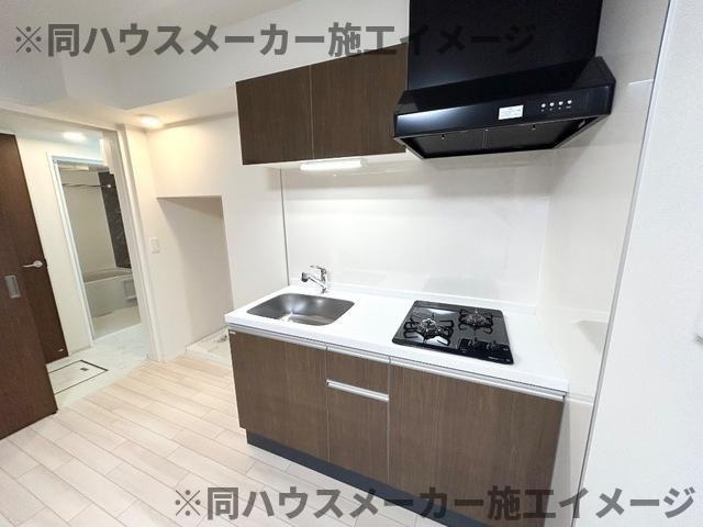 仮）日野市日野アパート新築工事のキッチン
