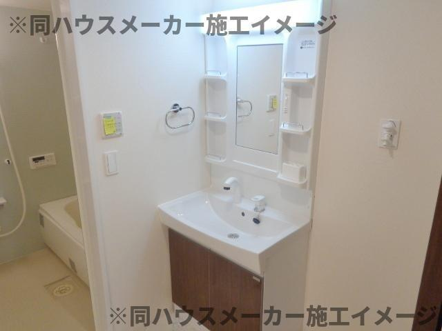 仮）日野市日野アパート新築工事の洗面所