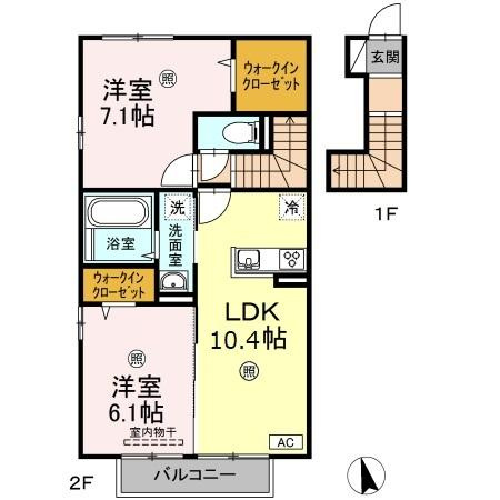 ラウレア福田　A棟　A棟の間取り