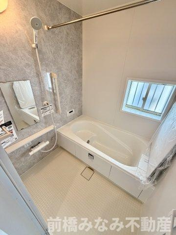 【新築】玉村町下新田　A号棟(全２棟)　ハートフルタウン　新築建売分譲の浴室|コンパクトで使いやすいお風呂です