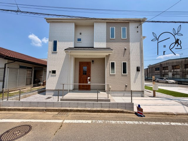 【新築】玉村町下新田　A号棟(全２棟)　ハートフルタウン　新築建売分譲の外観|落ち着いた雰囲気の外観です