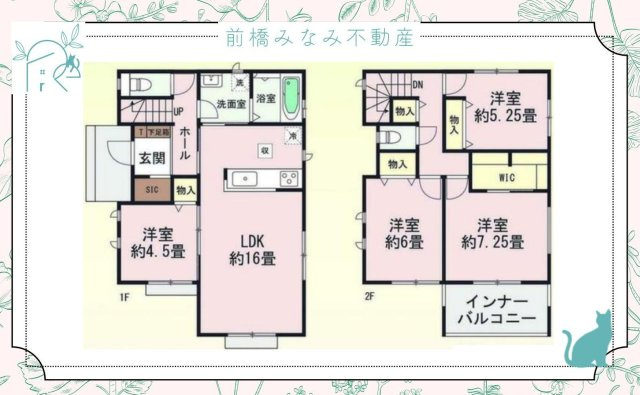 【新築】玉村町下新田　A号棟(全２棟)　ハートフルタウン　新築建売分譲の間取り