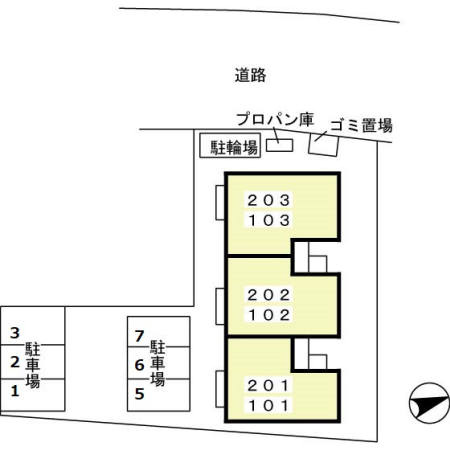 【区画図】 | ドミールエム　弐番館