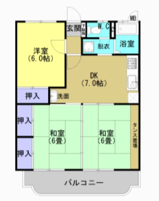 フレグランスハヤシⅠ の間取り