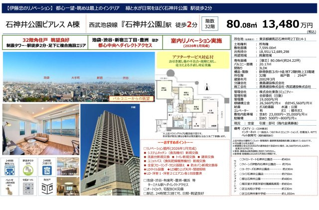 【その他】 | 石神井公園ピアレスA棟　仲介手数料無料＋70万円現金プレゼント中