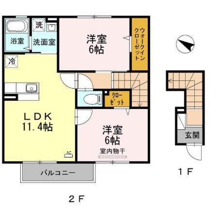 ルミエール灘崎の間取り