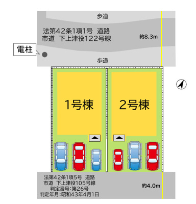 【区画図】 | 北九州市八幡西区下上津役4丁目3期1号棟