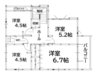 【間取り】 | 北九州市八幡西区若葉1丁目1期1号棟