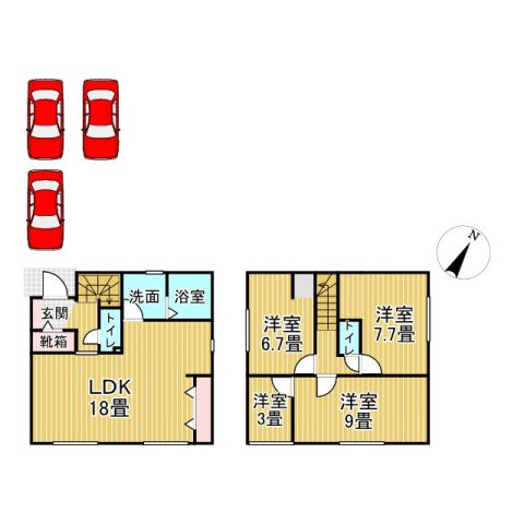引野4丁目②2号棟の間取り
