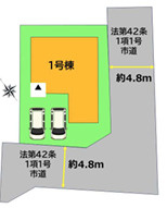 福岡市早良区内野５丁目４期　１号棟の区画図