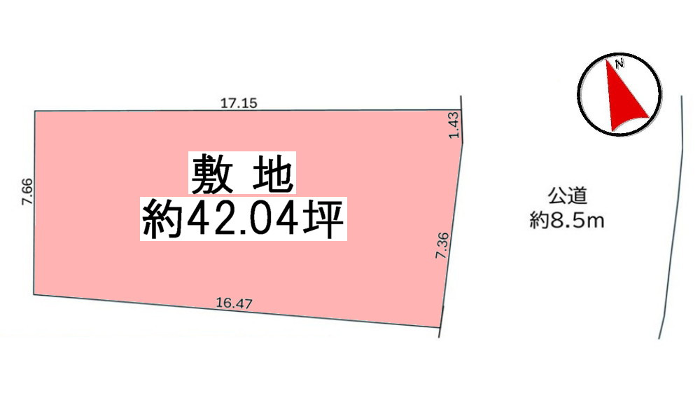明石市大久保町大窪　土地の土地図|●年中無休：当日予約可●敷地面積約42坪！！陽当たりも良好です♪
