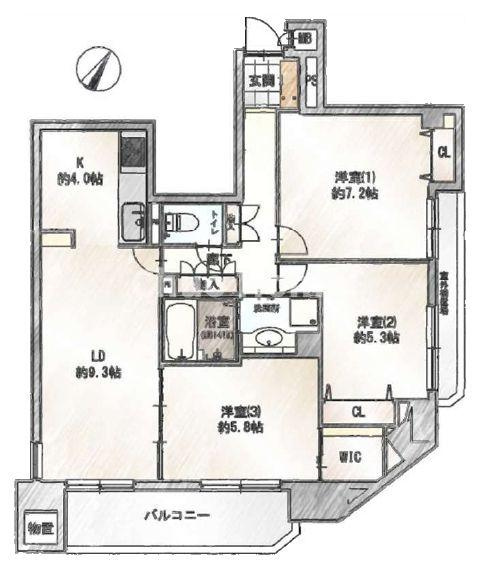 西日暮里ローヤルコーポの間取り|7階部分・南東向き・角部屋住戸につき日当たり・通風・眺望良好。新規リノベーション施工が完了いたしましたのでいつでも内覧が可能です。安心のアフターサービス保証付きですのでご購入後も安心して暮らせます。