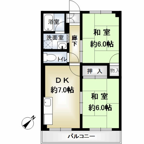 ハイツ山田南の間取り