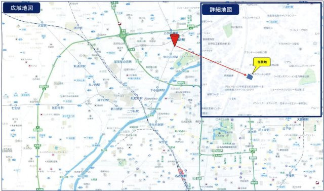 名古屋市西区上小田井　事務所倉庫の地図
