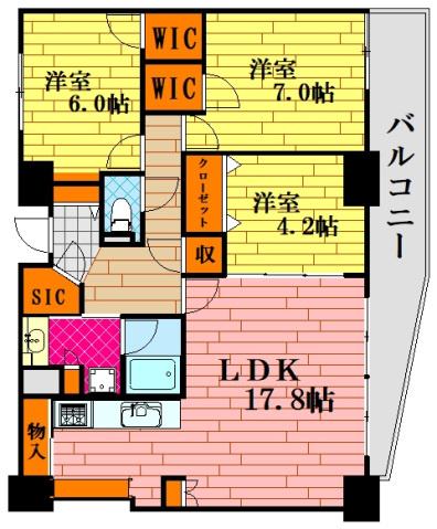 シティトリエ京橋の間取り