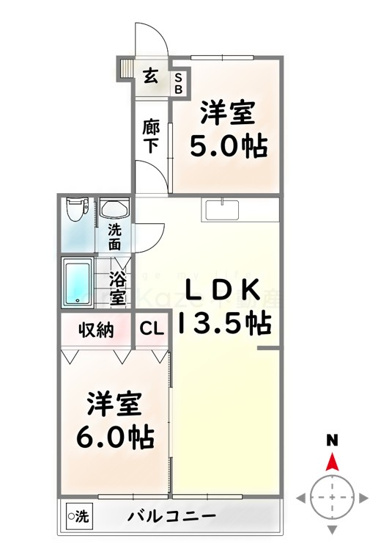 【間取り】 | メゾン菊住【名古屋市賃貸・都市ガス】