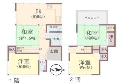 福知山市天田（南岡町）中古住宅の間取り
