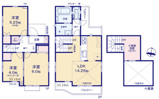 【間取り】 | 立川市栄町2丁目　新築戸建　【全1棟】