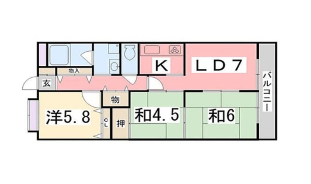 ライオンズマンション姫路東今宿の間取り