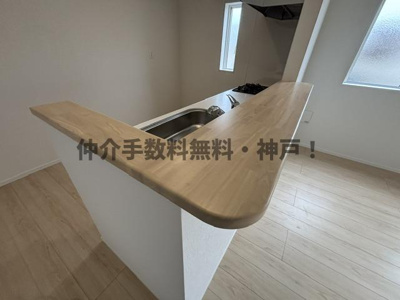 【キッチン】 | 神戸市西区池上5丁目 　新築戸建3号棟　仲介手数料無料！ | キッチンです