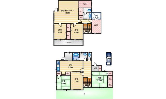 【間取り】 | 山手台６丁目一戸建て