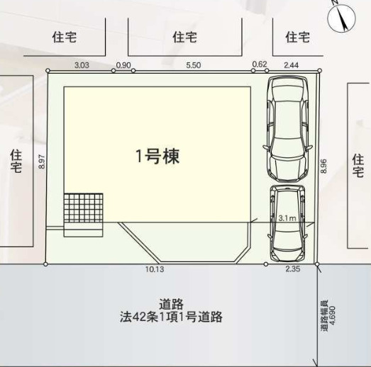 厚木市緑ケ丘第10の区画図