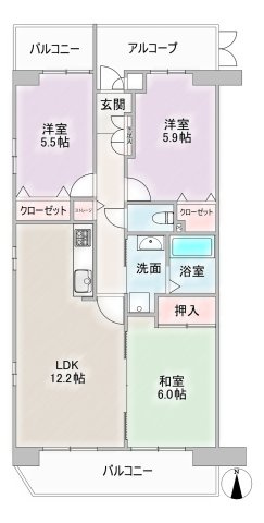 ラビデンス宝神の間取り