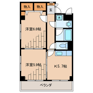 【間取り】 | 三恵中田パレス | 間取り