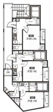 メルディア西府の区画図