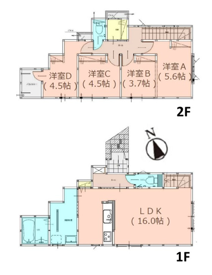 【間取り】 | 糟屋郡志免町南里3丁目1期　1号棟（全1棟）【仲介手数料無料・0円】 | 平日、土日祝日もお好きな日時にご見学可能です。お気軽にお問合せ下さい。